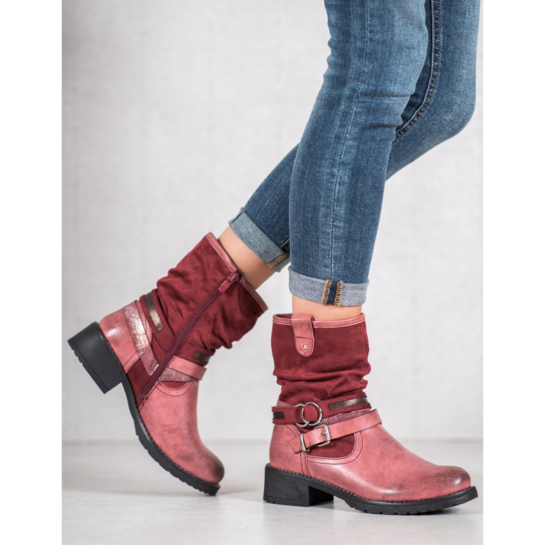 SHELOVET Botas altas rojas rojo 2
