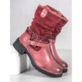 SHELOVET Botas altas rojas rojo 1