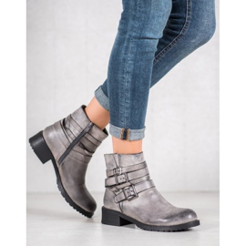 SHELOVET Botas grises clásicas 4