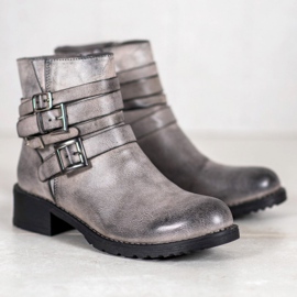 SHELOVET Botas grises clásicas 3