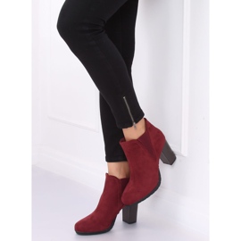 Botas de tacón, burdeos H9261 Burdeos rojo 3