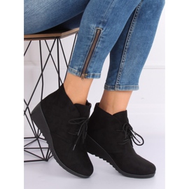 Negro Botas con tacón de cuña E3265 Negro 3