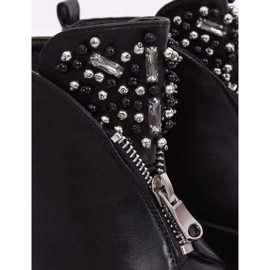 Botas de mujer negras en el protector negro BK-37 Negro 2