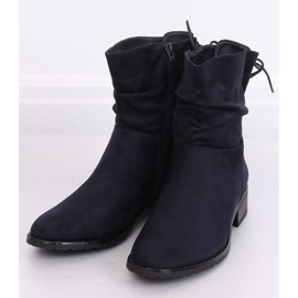 Botines planos mujer azul marino B-09 Azul 2