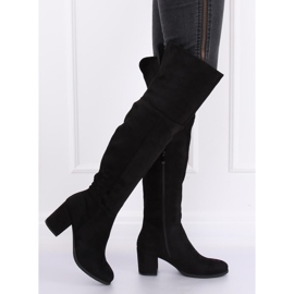 Botas mosqueteras con tacones bajos negro 8B965 Negro 2
