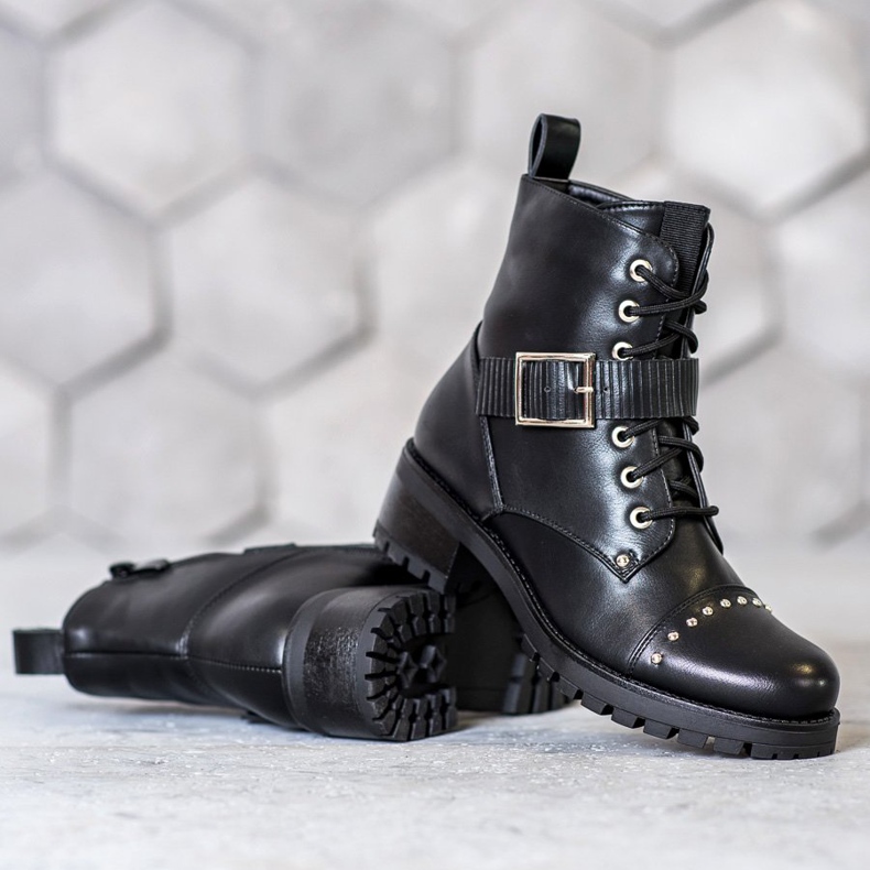 Seastar Trabajadores con hebilla decorativa negro 1