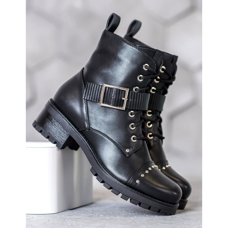 Seastar Trabajadores con hebilla decorativa negro 2