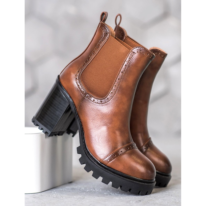 Seastar Botas sin cordones en la plataforma marrón 1 Seastar Botas sin cordones en la plataforma marrón 1