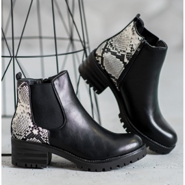 Seastar Botines chelsea con estampado negro 1