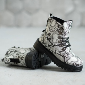 SHELOVET Trappers con cordones blanco multicolor 1