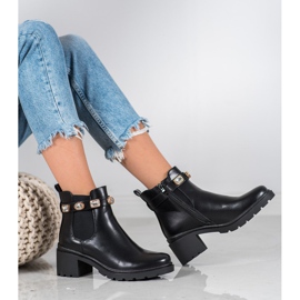 Seastar Botas con cristales negro amarillo 1