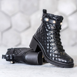 Seastar Botas acolchadas en la plataforma negro 4