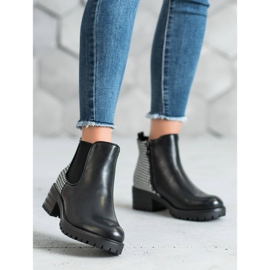 Seastar Botines chelsea con estampado blanco negro 3