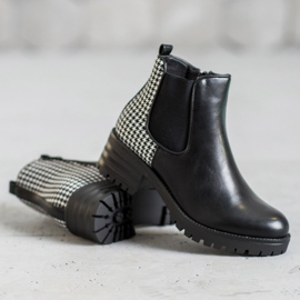 Seastar Botines chelsea con estampado blanco negro 5