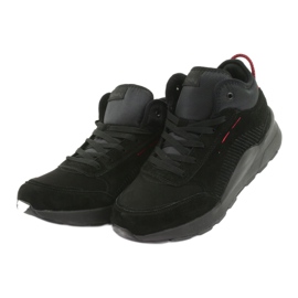 McKey High Men's Sports Shoes Black Suede 1068 negro 3
