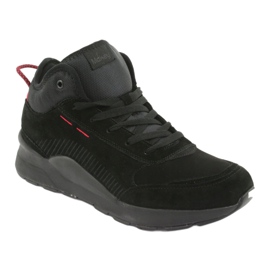 McKey High Men's Sports Shoes Black Suede 1068 negro 1