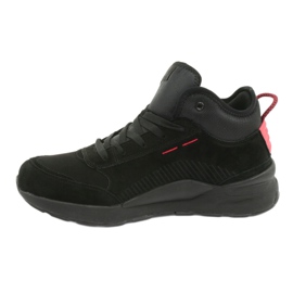 McKey High Men's Sports Shoes Black Suede 1068 negro 2