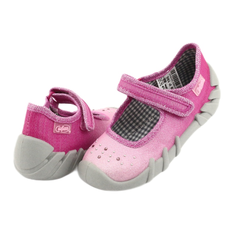 Calzado infantil befado 109P195 rosado gris 4