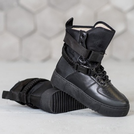 Diamantique Botas altas con hebillas negro 3