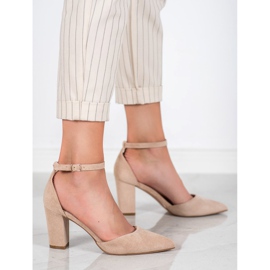 Zapatos de salón VINCEZA elegantes beige 3