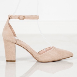 Zapatos de salón VINCEZA elegantes beige 1