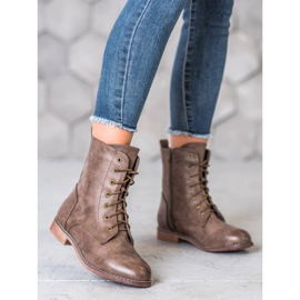 Super Me Botas altas con cuero ecológico marrón 1 Super Me Botas altas con cuero ecológico marrón 1