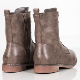 Super Me Botas altas con cuero ecológico marrón 4