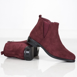 Ideal Shoes Botas sin cordones rojo 1 Ideal Shoes Botas sin cordones rojo 1