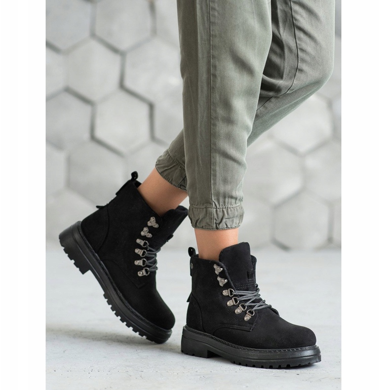 SHELOVET Trappers con cordones negro 1 SHELOVET Trappers con cordones negro 1