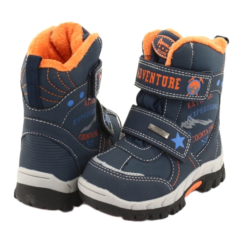 American Club Botas americanas con membrana RL35 azul marino naranja 3