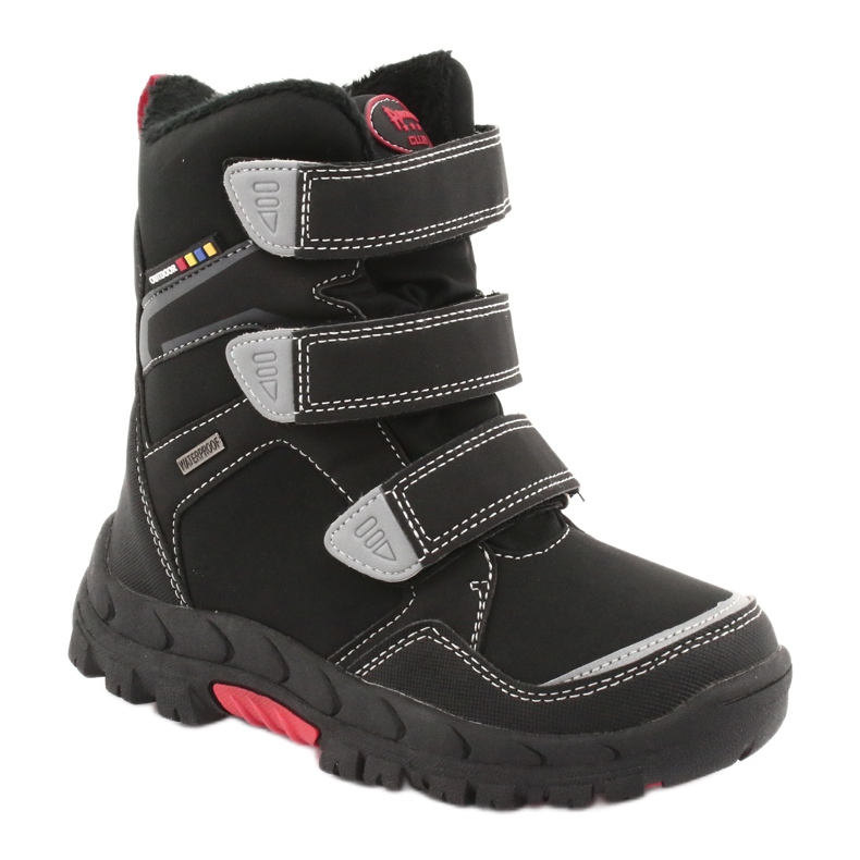 Botas con membrana American Club RL32 negro rojo 1