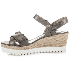 Kylie Alpargatas Sandalias Plateadas gris 4