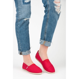 Zapatillas rojas sin cordones rojo 7