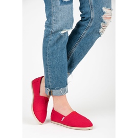 Zapatillas rojas sin cordones rojo 6