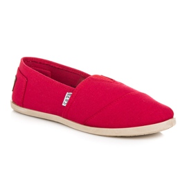 Zapatillas rojas sin cordones rojo 3