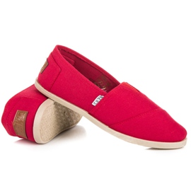 Zapatillas rojas sin cordones rojo 5