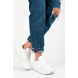 Zapatillas blancas atadas blanco 7