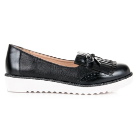 Mocasines en la plataforma VICES negro 3
