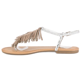 Sandalias japonesas plateadas gris 8