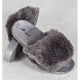 Bona Zapatillas con piel gris 2