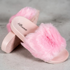 Bona Zapatillas con piel rosado 4