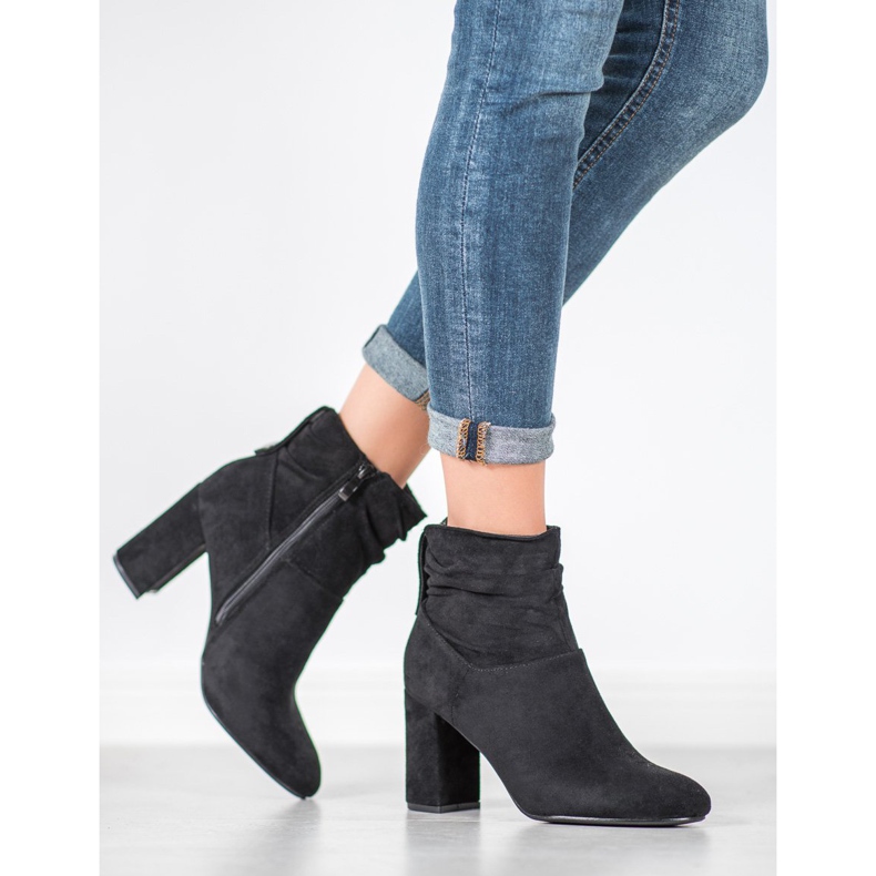 SHELOVET Botas clásicas de tacón alto negro 1 SHELOVET Botas clásicas de tacón alto negro 1