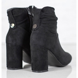 SHELOVET Botas clásicas de tacón alto negro 5