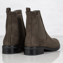 SDS Botines Chelsea de ante verde 2