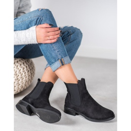 SDS Botines Chelsea de ante negro 1