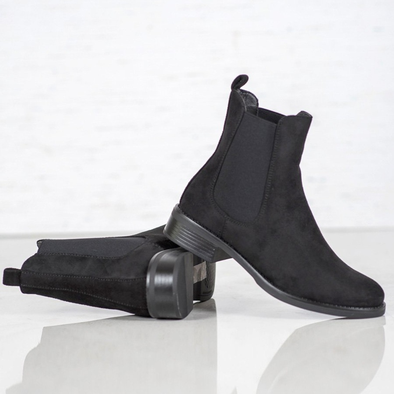 SDS Botines Chelsea de ante negro 2