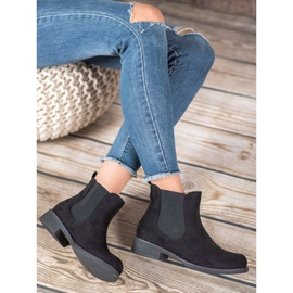 SDS Botines chelsea con cristales negro 1