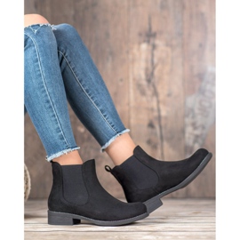 SDS Botines chelsea con cristales negro 5