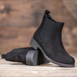 SDS Botines chelsea con cristales negro 2