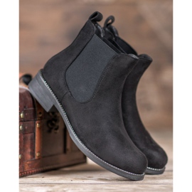 SDS Botines chelsea con cristales negro 3